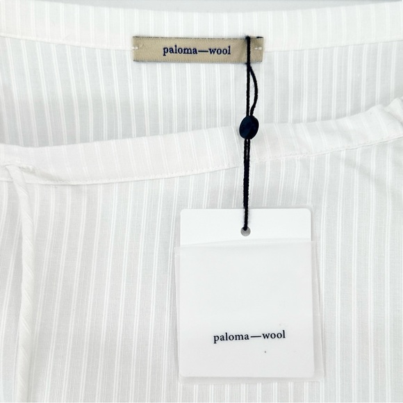 NWT Paloma Wool Long Etoile - White Cotton Blend Gathered Midi Maxi Skirt sz 38 - Picture 9 of 16